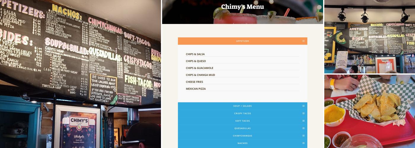 Chimy's Menu