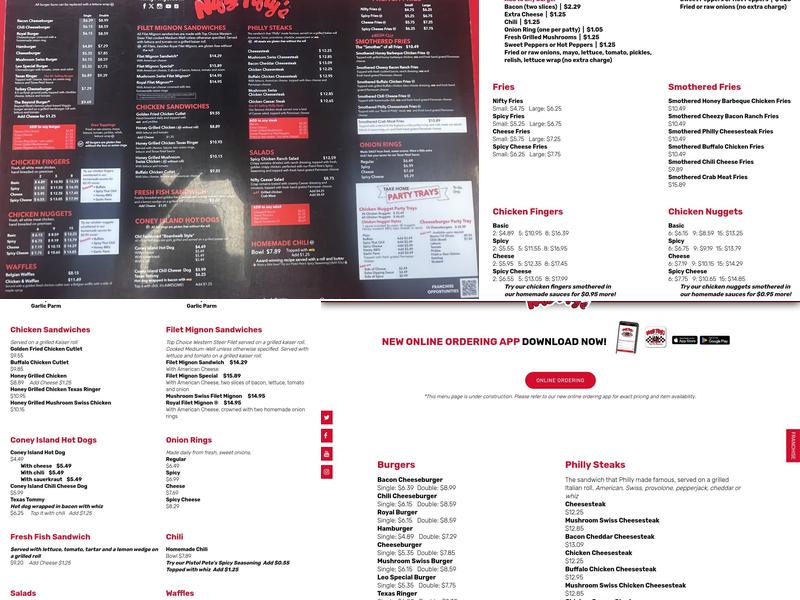 Nifty Fifty's (Folsom) Menu