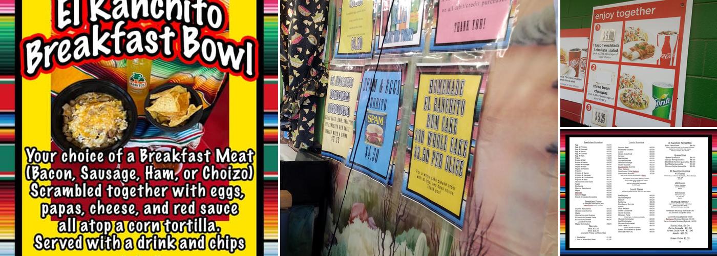 El Ranchito Burrito Menu