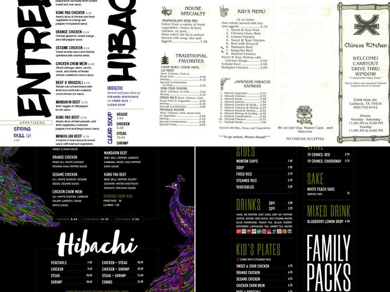 Chinese Kitchen Menu