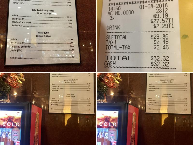 Dragon Buffet Menu