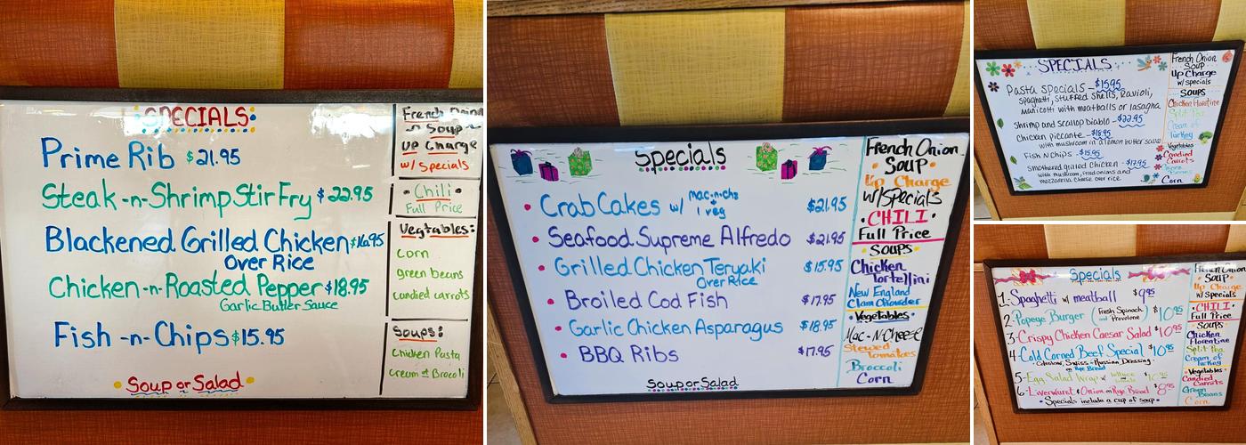 Swedesboro Diner Menu