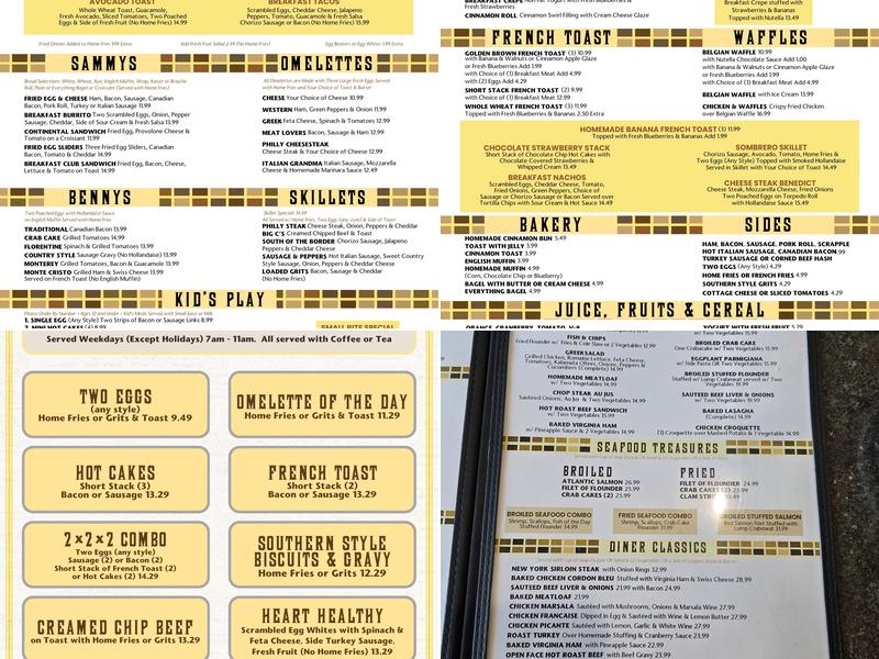 Harrison House Diner Menu