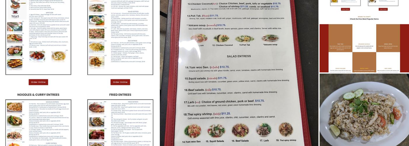 Thai Kitchen Menu