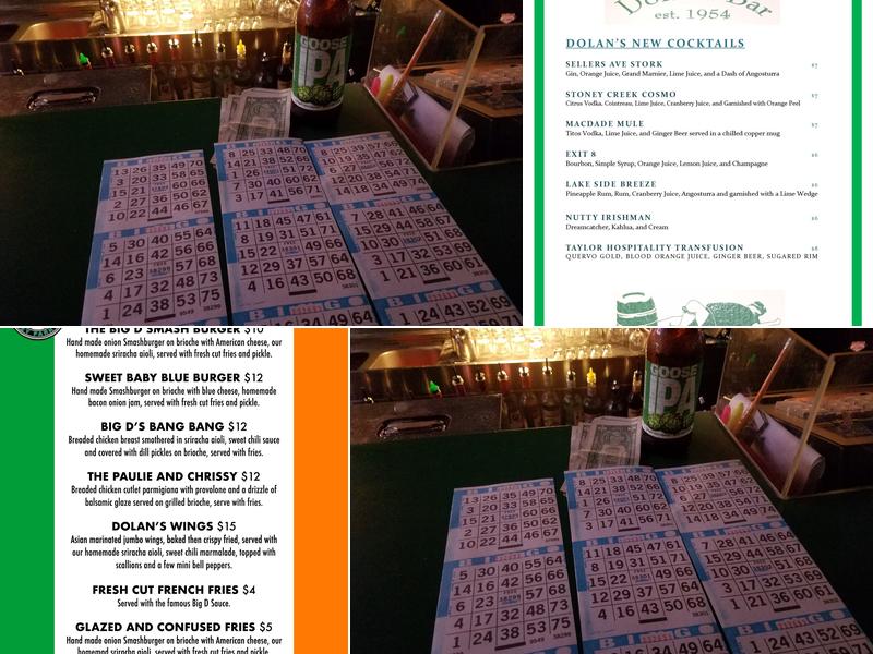 Dolan's Bar Menu