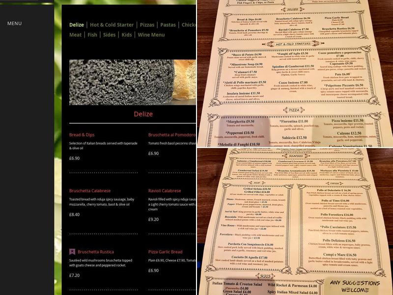 Insieme Seahouses Menu