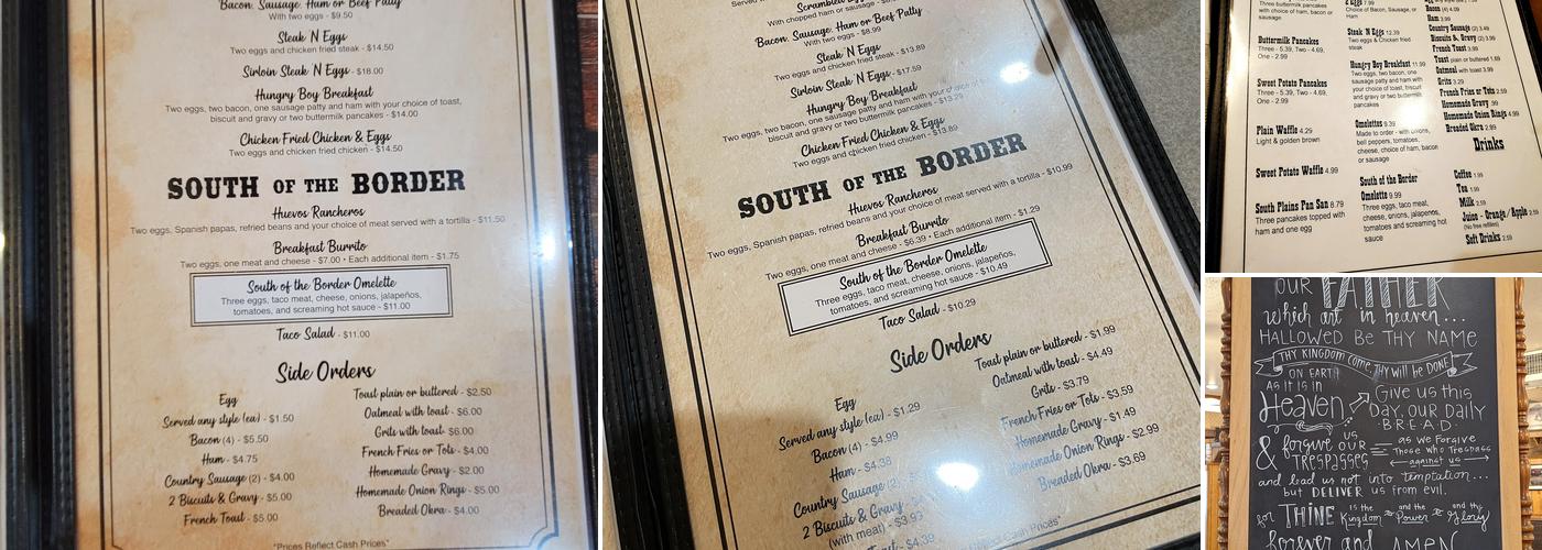 Pancake House Menu