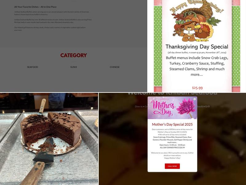 Ichiban Seafood Buffet Menu