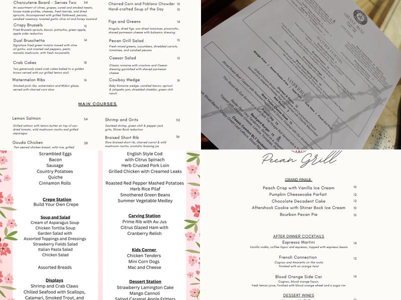 The Pecan Grill Menu