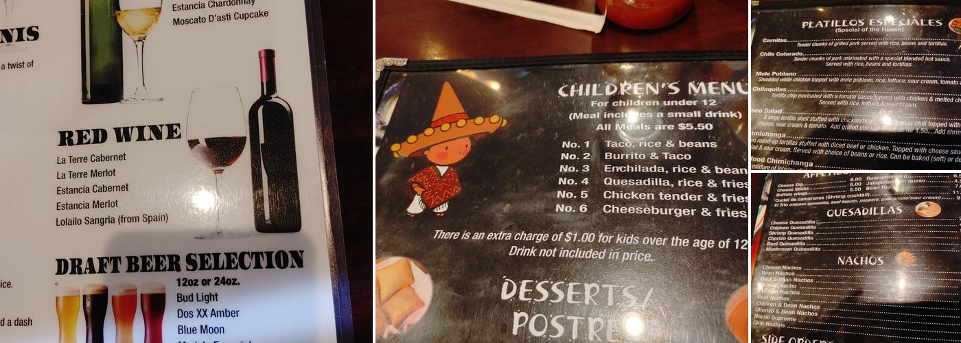 Jalapeños Menu