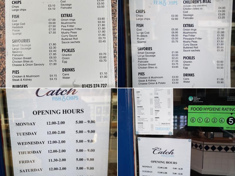 The Catch Fish & Chips Menu