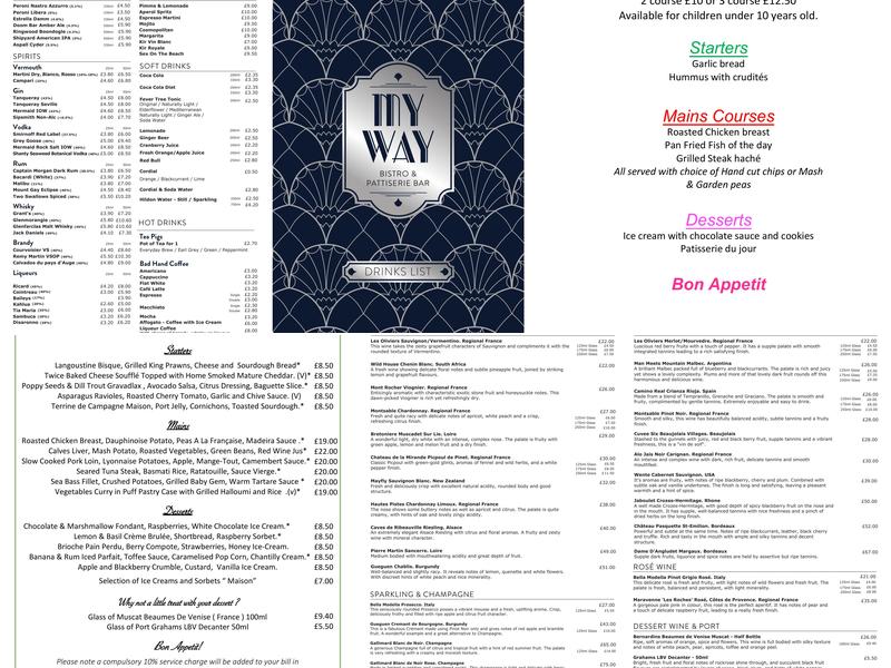 Bistro My Way Menu