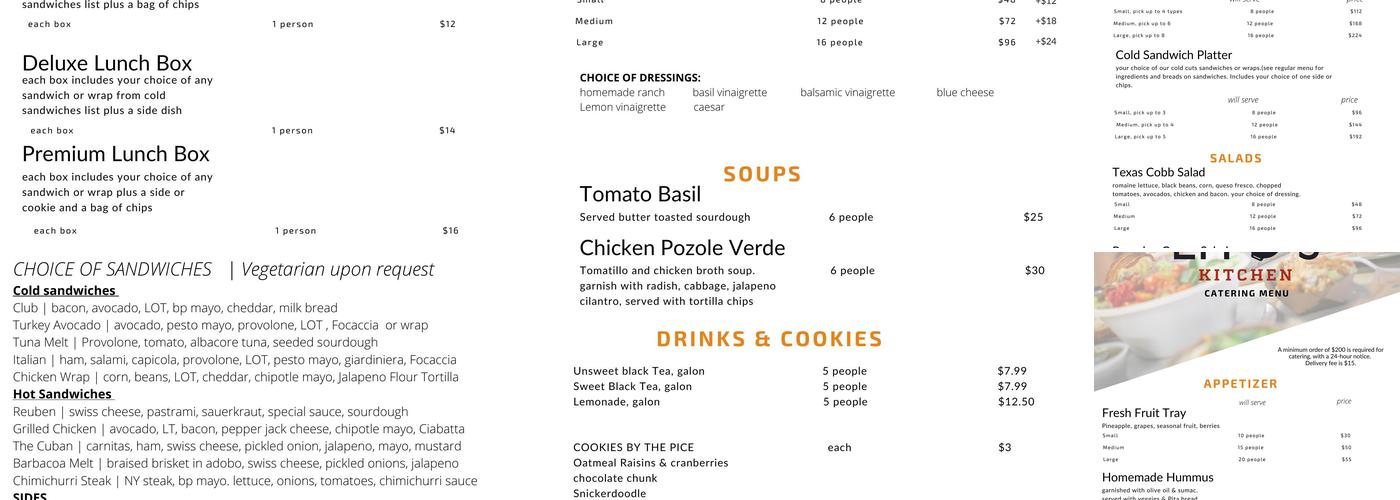 Lito's Kitchen Menu