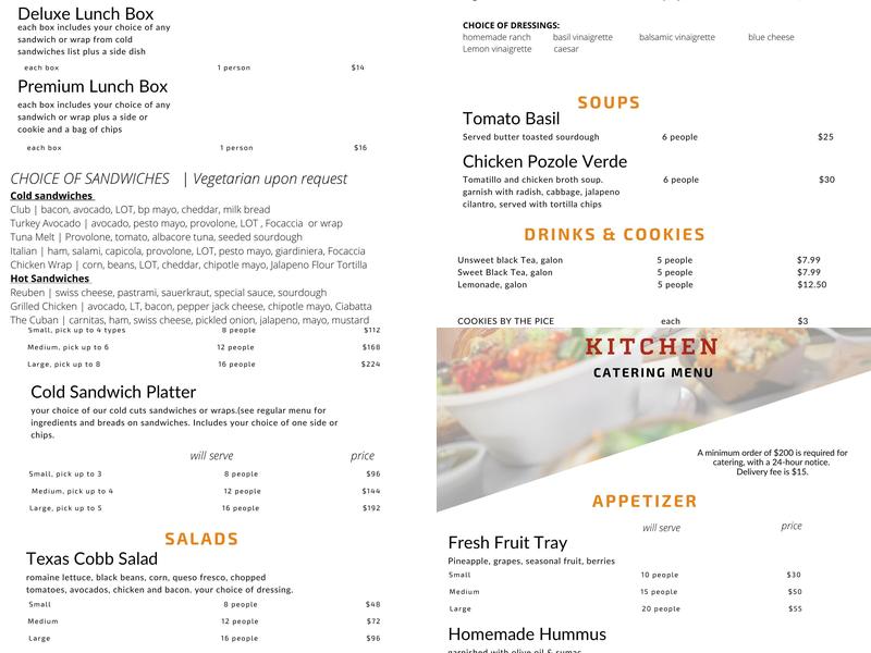 Lito's Kitchen Menu