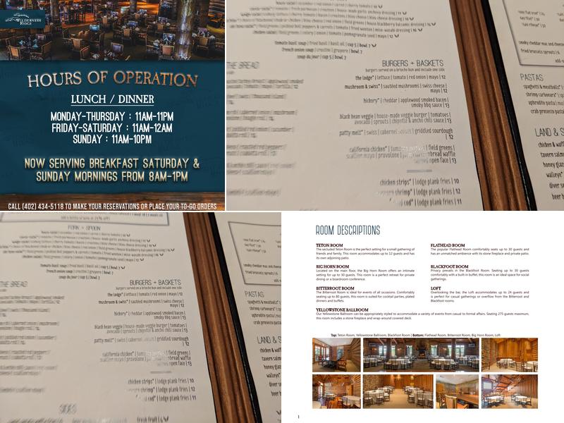 Wilderness Ridge Menu