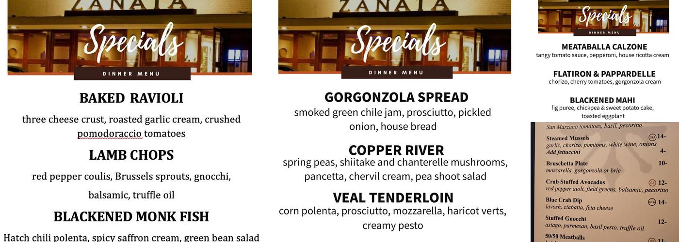 Zanata Menu