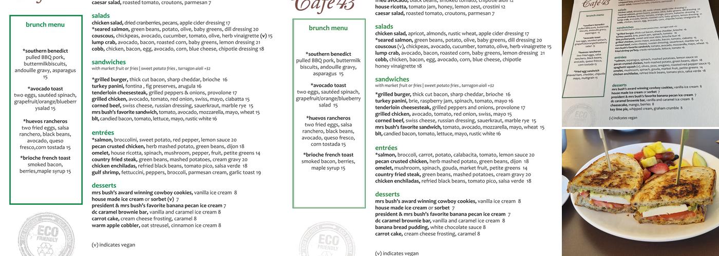 Café 43 Menu