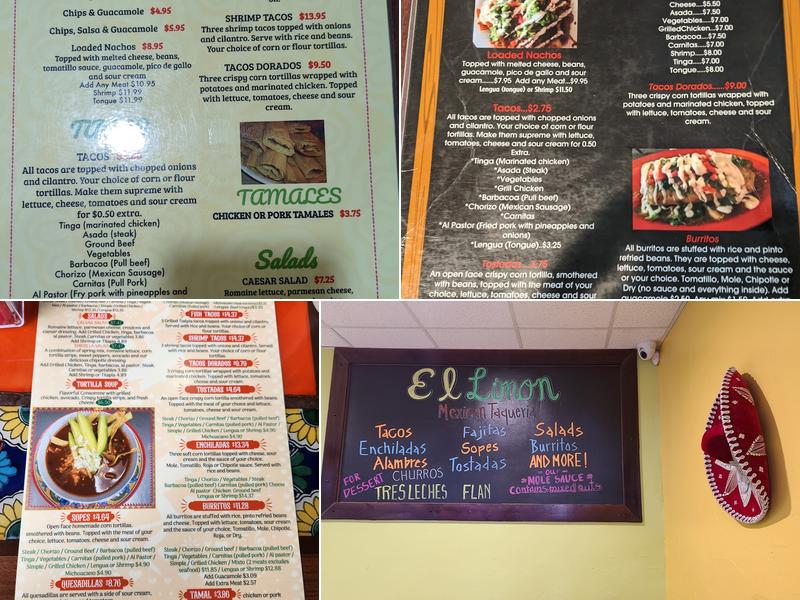 El Limon Ambler Menu