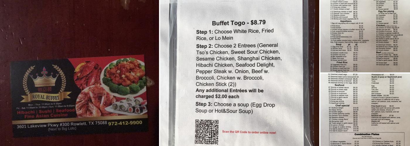 Royal Buffet Menu
