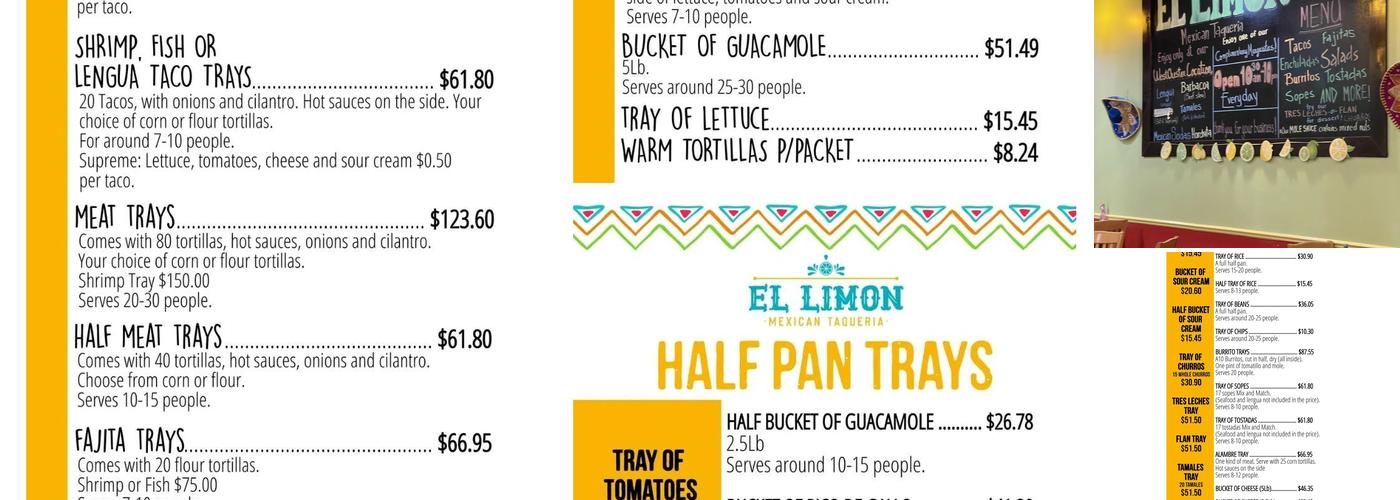 El Limon West Chester Menu