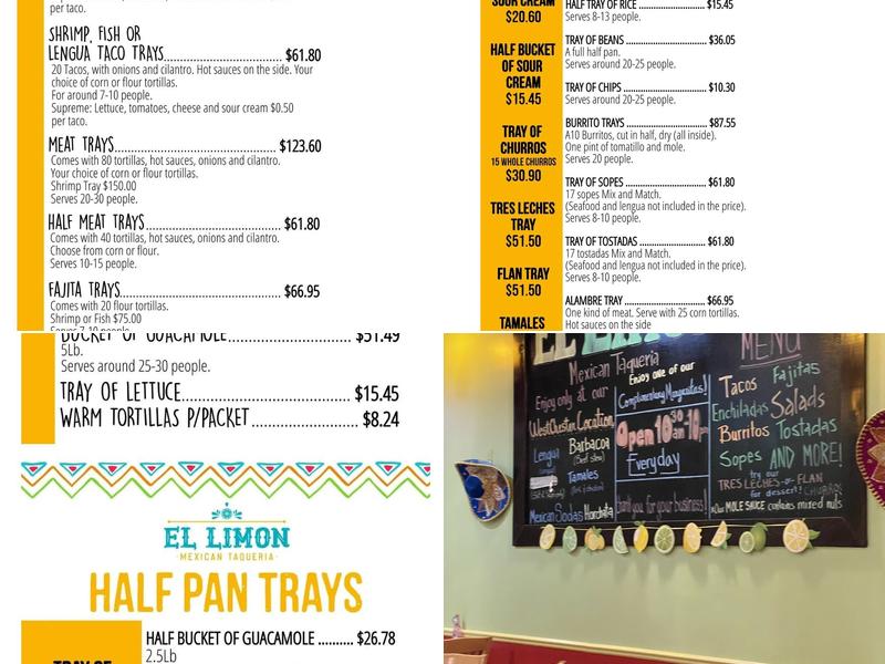 El Limon West Chester Menu