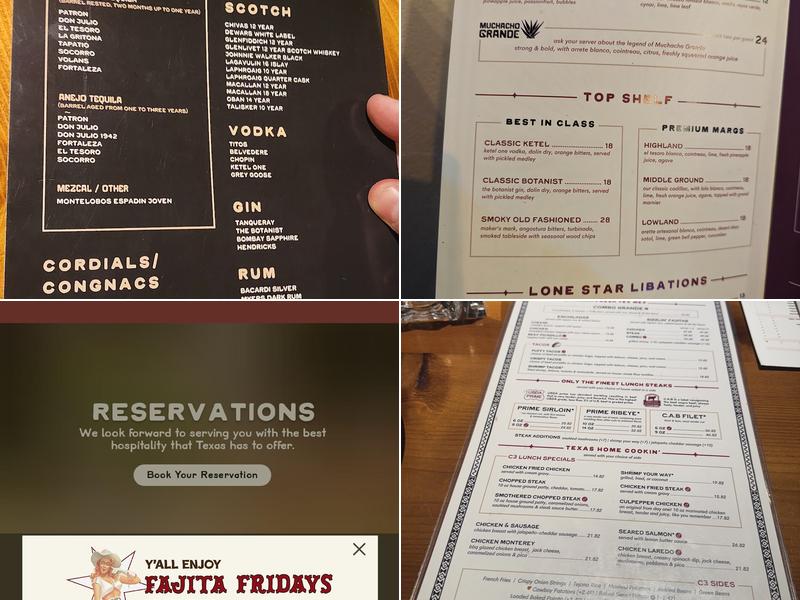 Culpepper Cattle Co. Menu