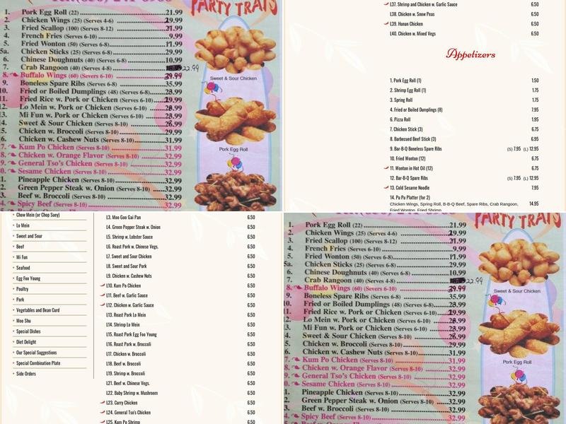 Great Wall Menu