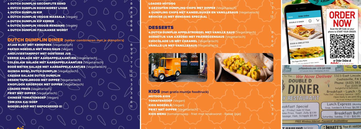 Double D Diner Menu