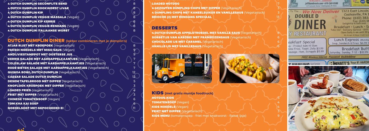 Double D Diner Menu