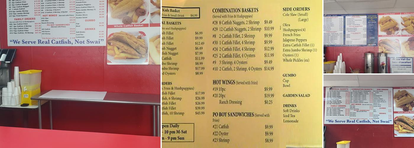 Crazy Catfish Restaurant Menu
