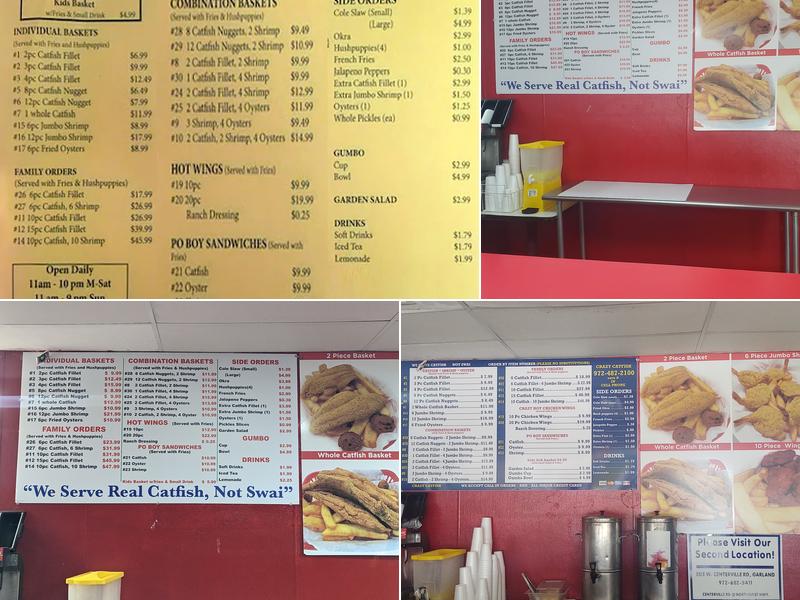 Crazy Catfish Restaurant Menu