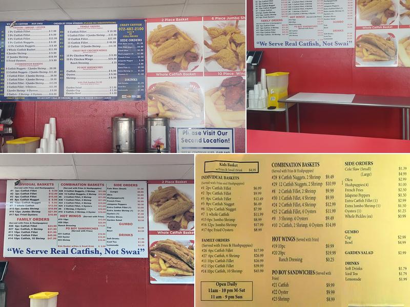 Crazy Catfish Restaurant Menu
