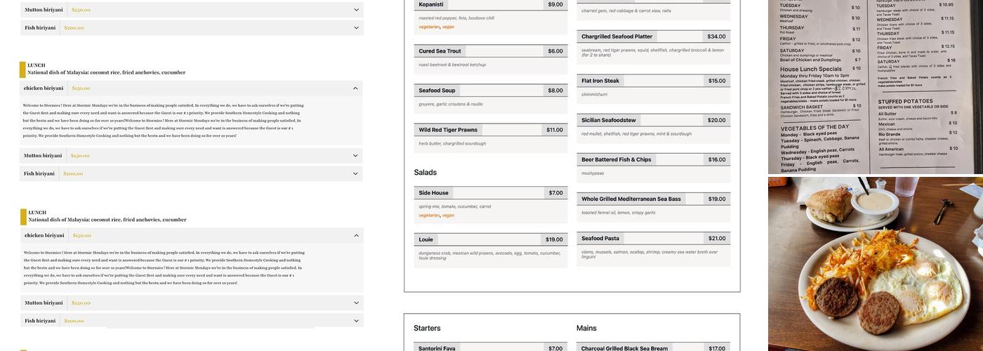 Goldmine Menu