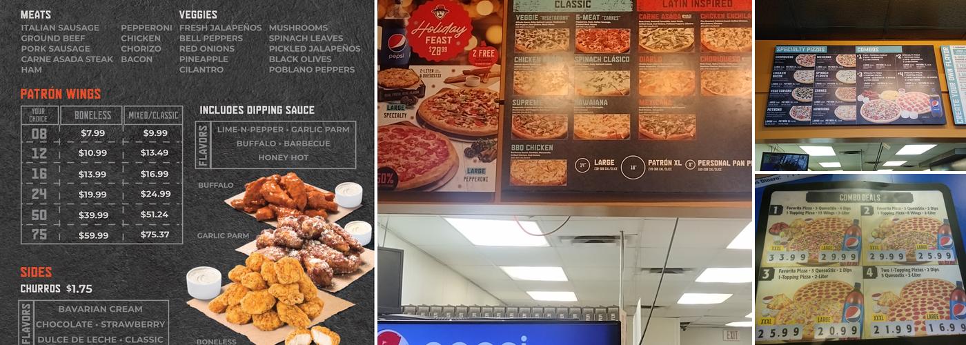Pizza Patrón East Irving Menu