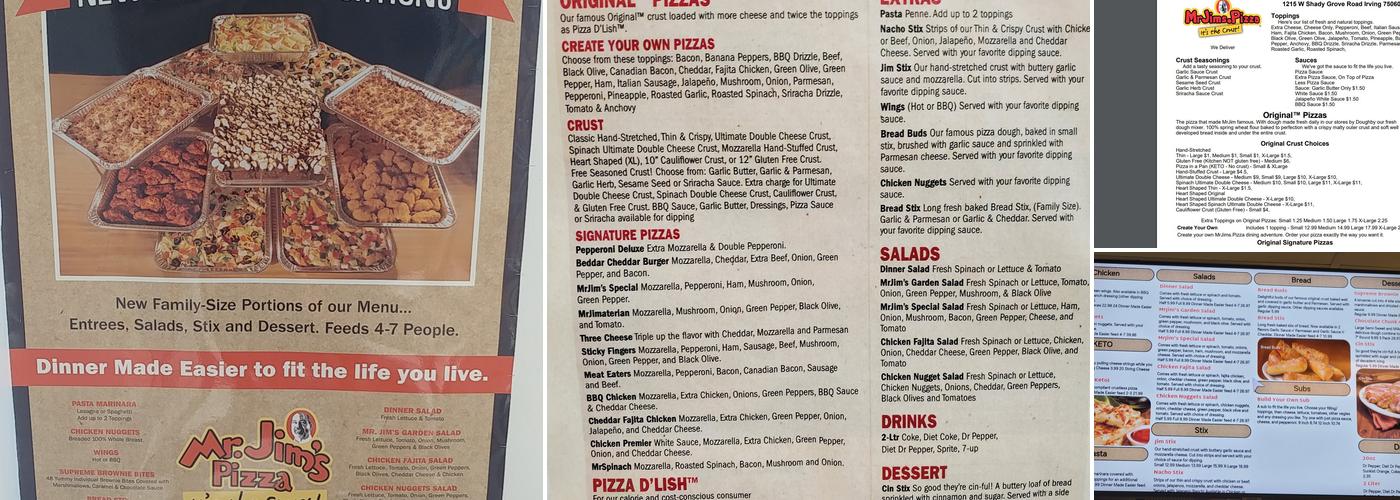 MrJims.Pizza Menu