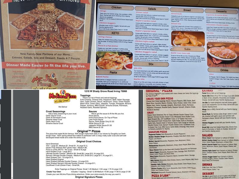 MrJims.Pizza Menu