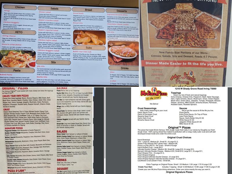MrJims.Pizza Menu