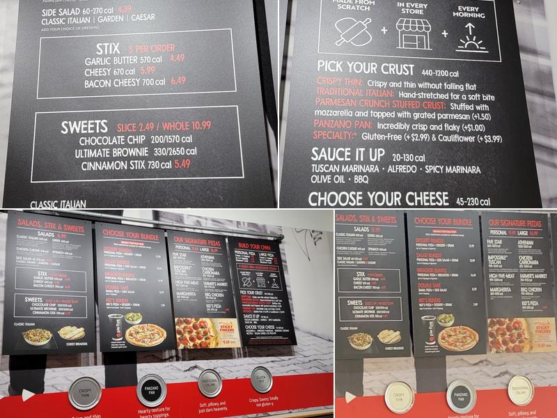 Pie Five Pizza Menu