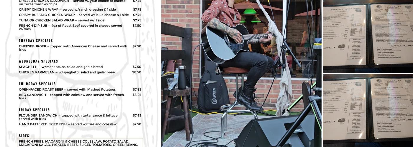 Andy's Restaurant Menu