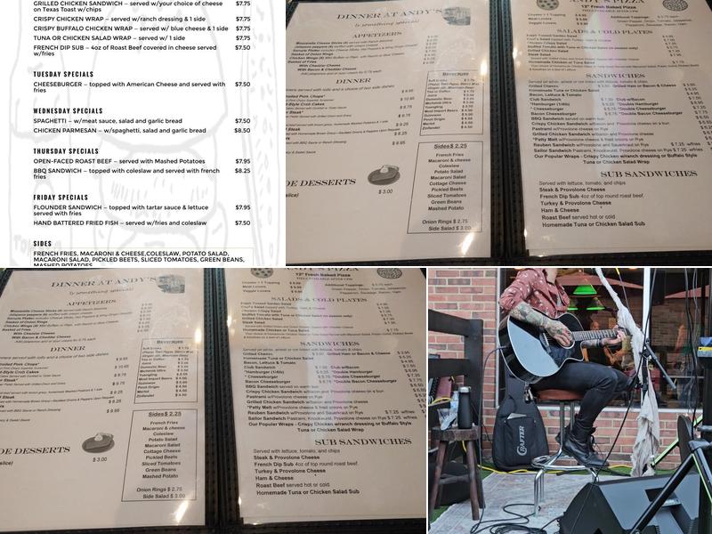 Andy's Restaurant Menu