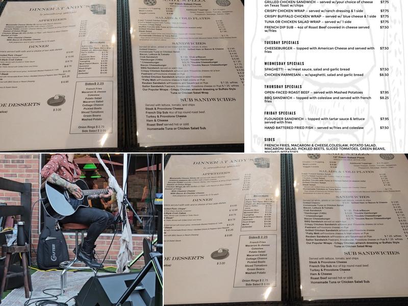 Andy's Restaurant Menu