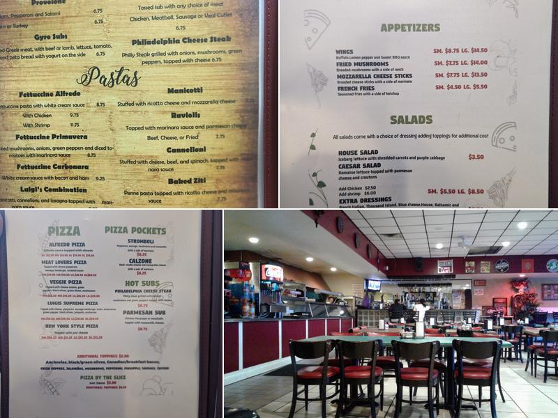 Luigi's Pasta & Pizza Menu