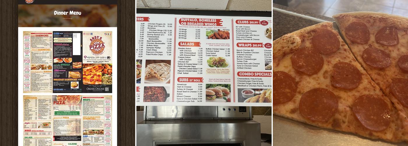 Andy's Pizza Menu