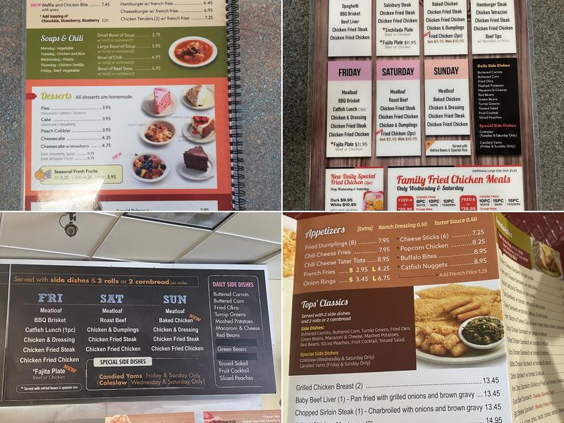 Tops Cafe Menu