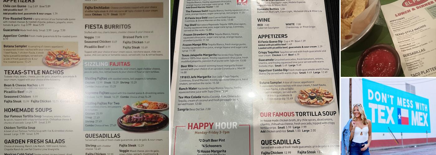 El Fenix Menu