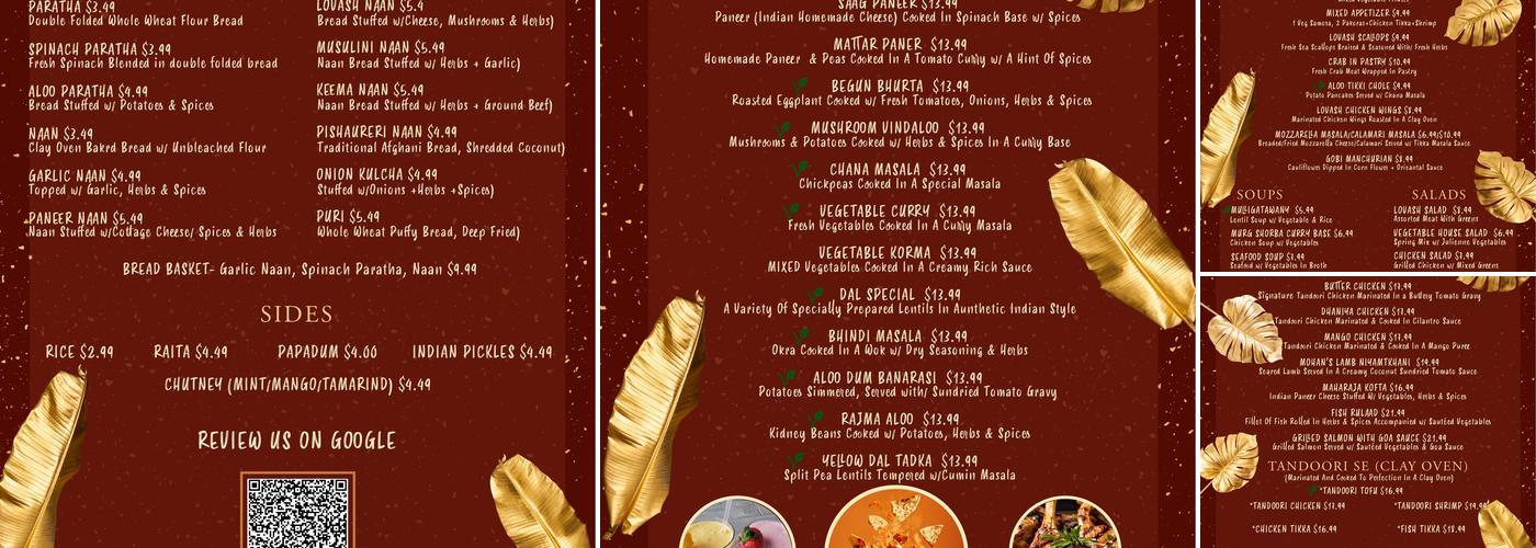 Indian Kitchen Lovash Menu