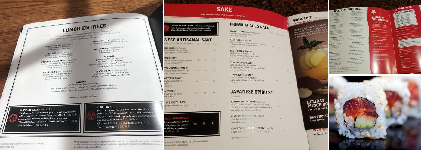 Benihana Menu