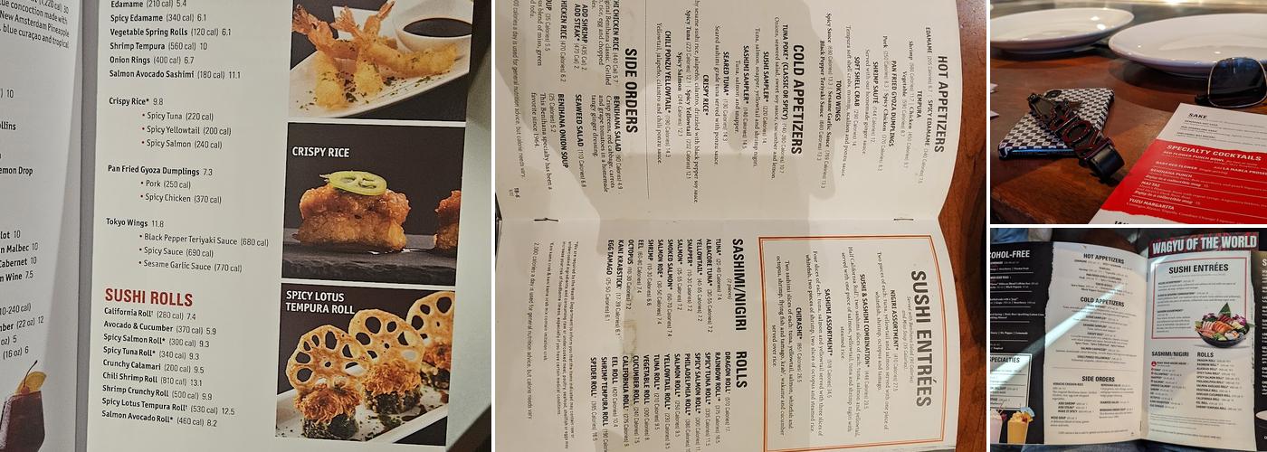 Benihana Menu