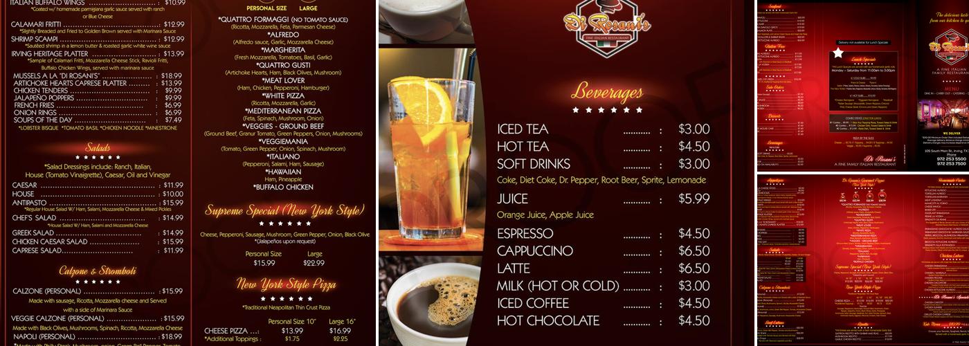 Di Rosani's Menu