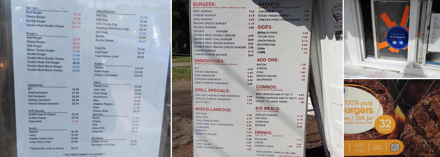 Beef Burger Barrel Menu